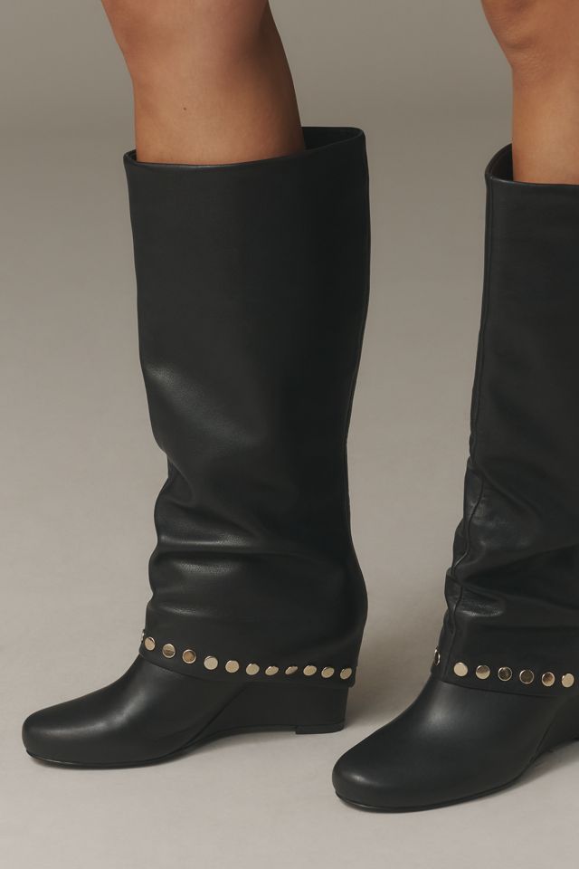 Cecelia New York Anna Slouchy Wedge Riding Boots #1