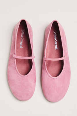 Jeffrey Campbell Dancerina Suede Ballet Flats In Pink