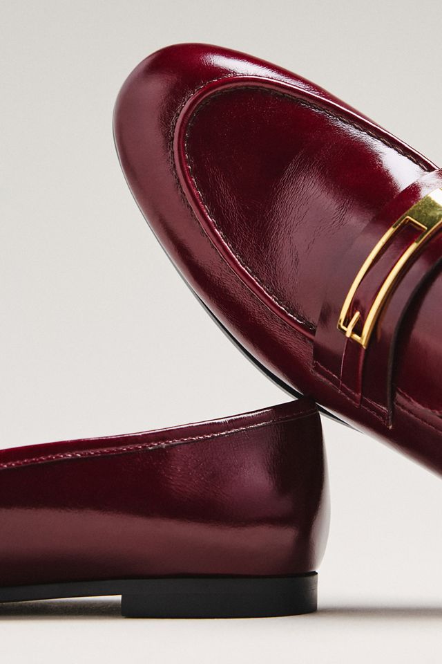 【TOTEM】オーバル　レザーローファー　バーガンディー EU40 Jeffrey Campbell Hardware Loafers | Anthropologie