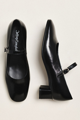 Jeffrey Campbell Top-class Suede Mary Jane Heels In Black
