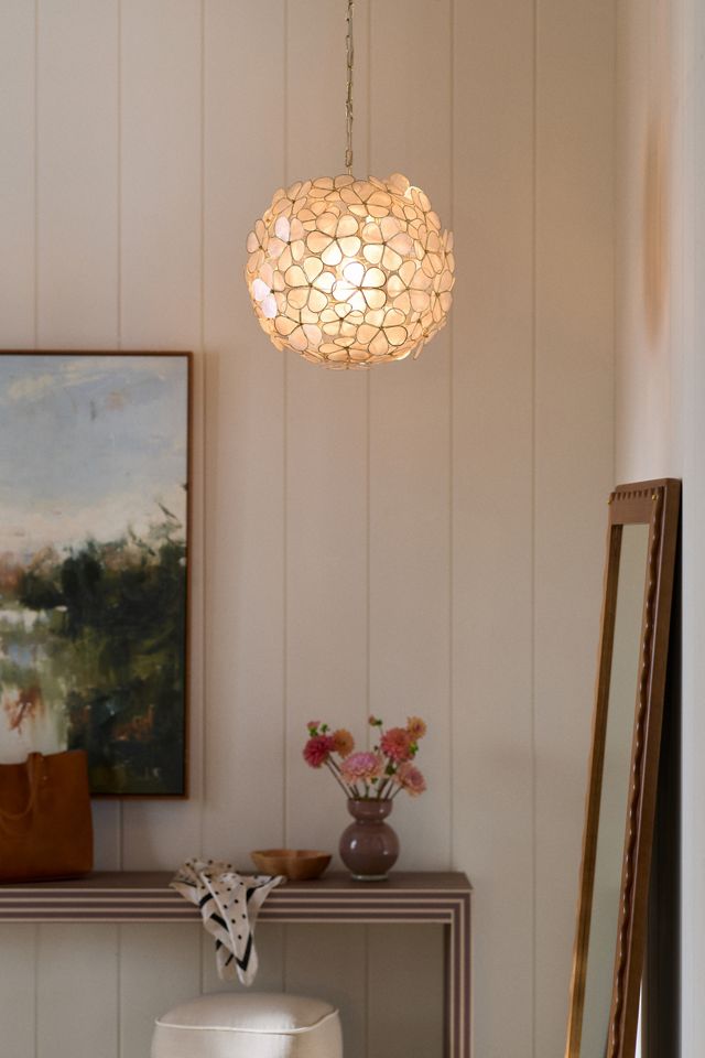 Plumeria Flower Capiz Pendant | AnthroHome