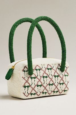 Beaded Box-Shaped Bag