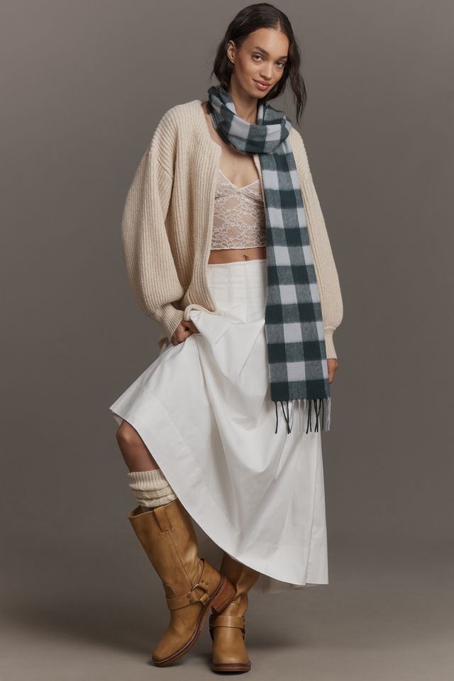 Flat White Cozy Crew-Neck Cardigan Sweater #3