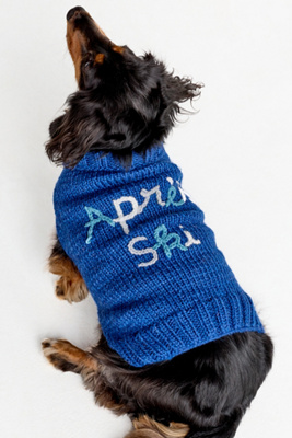 Hand-Knit Holiday Phrase Pet Sweater | AnthroHome