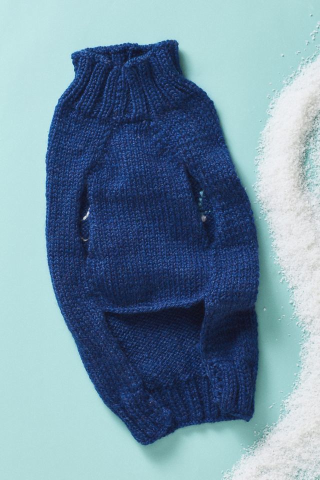 Hand-Knit Holiday Phrase Pet Sweater #3