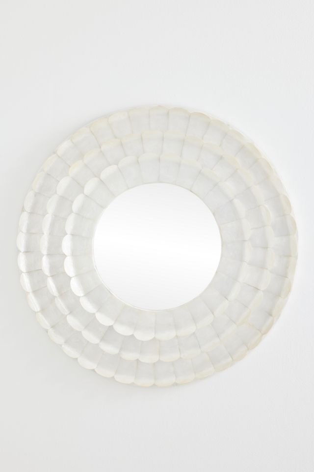 Aimee Capiz Shell Round Mirror #1