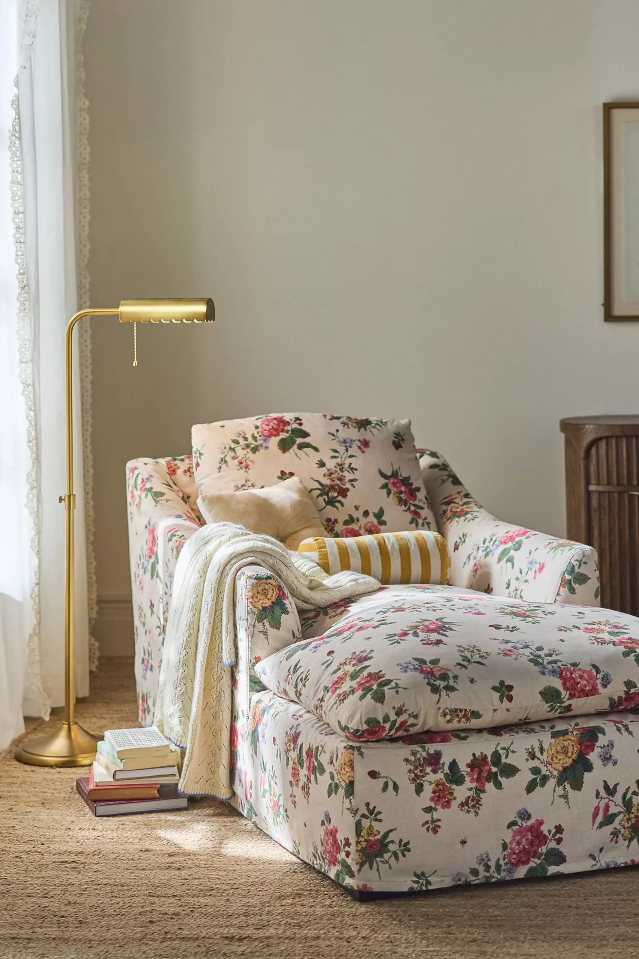 Nora Camille Woven Slipcover Chaise