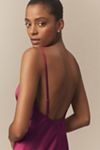 BHLDN Jenny V-Neck Cape Satin Maxi Dress