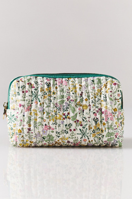 Stoney Clover Lane Small T-seam Quilted Liberty Pouch In Multi