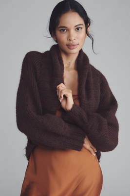 Mare Mare Cropped Shrug In Brown