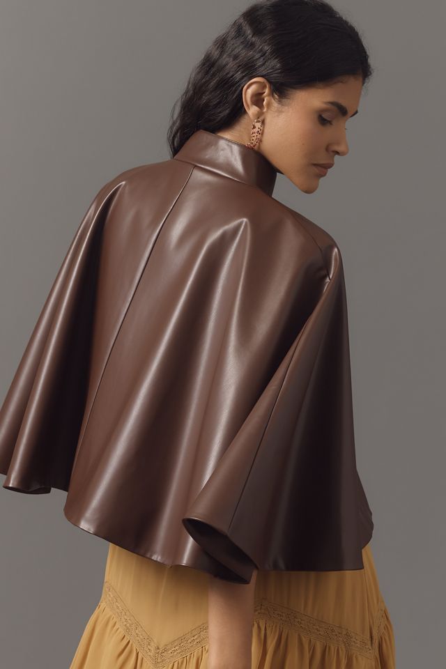 Mare Mare Faux-Leather Cape #1