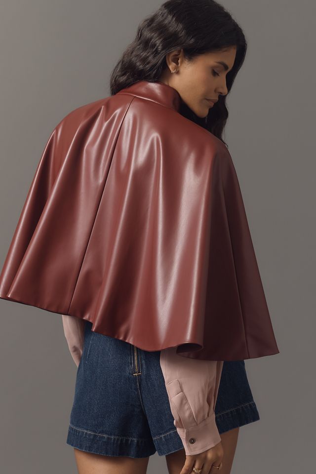 Mare Mare Faux Leather Cape #1