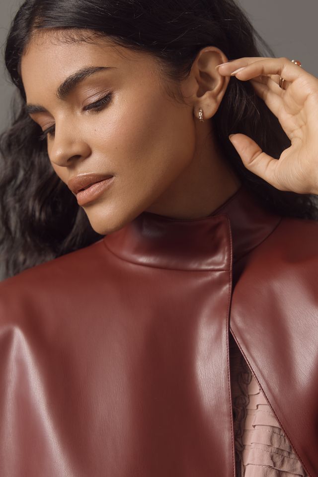 Mare Mare Faux Leather Cape #2