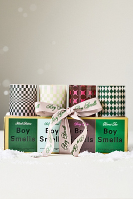 Boy Smells Holiday Votive Glass Candles, Set Of 4 In Multi