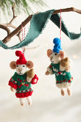 Terrain Sweater Weather Mouse Duo Felt Critters In Multi
