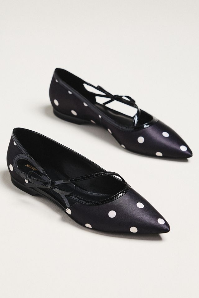 Maeve Pointed-Toe Side-Strap Bow Flats #1