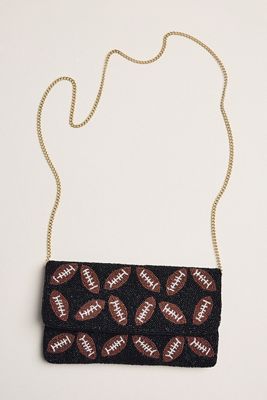 Lisi Lerch Beaded Football Clutch