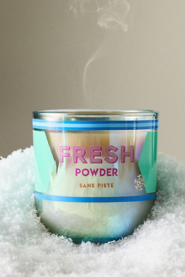 Anthropologie Fresh Powder Woody Fresh Balsam & Cedarwood Boxed Glass Candle In Multi