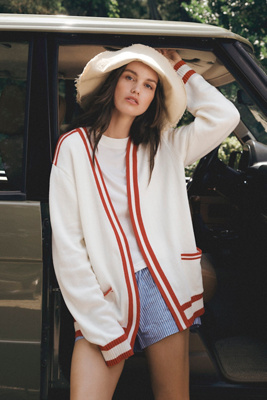 Ellsworth & Ivey Game Day Cardigan Sweater In Multi