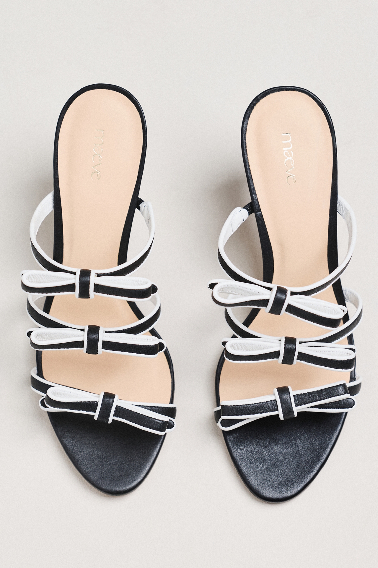 Maeve Triple-Bow Kitten Heels