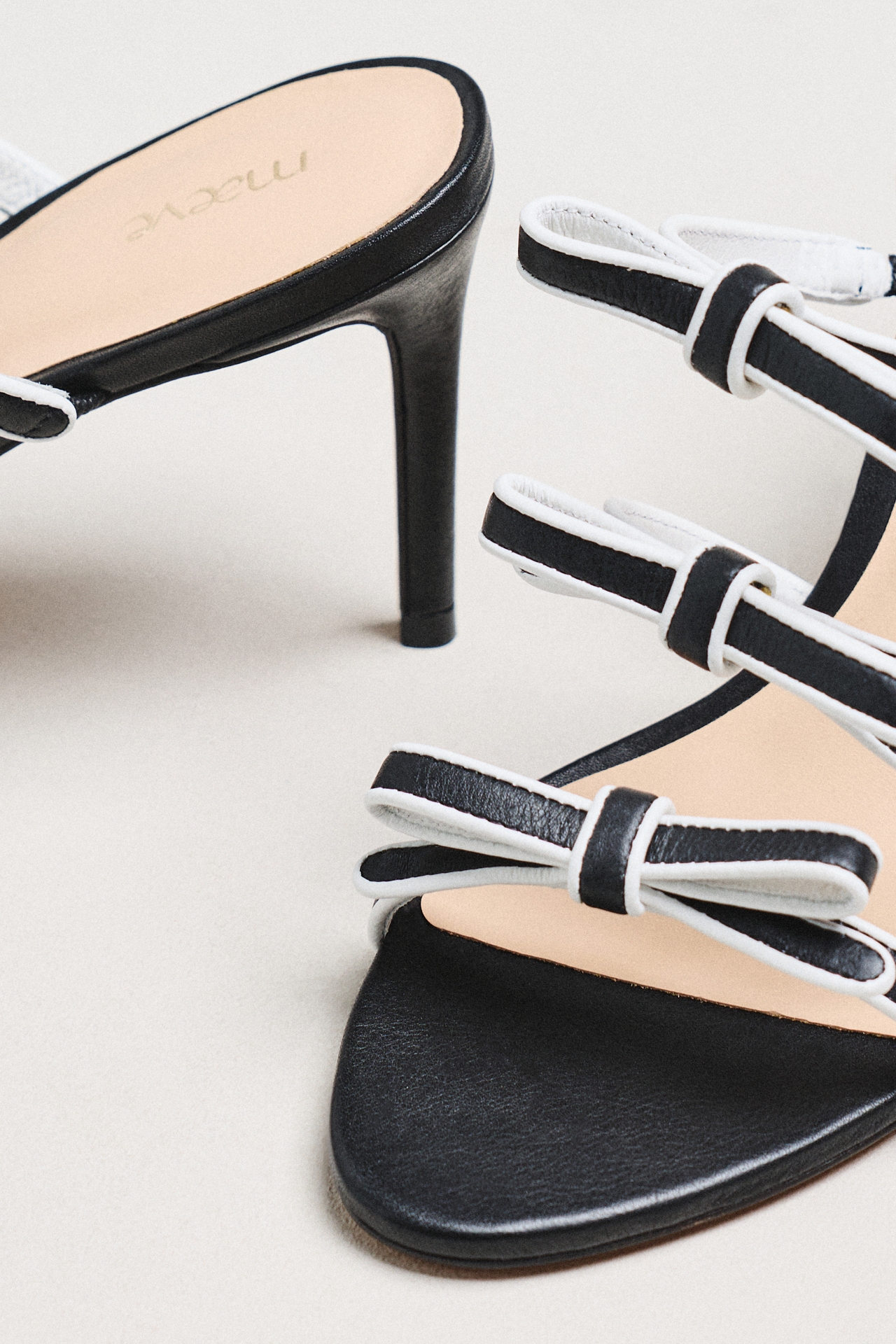 Maeve Triple-Bow Kitten Heels