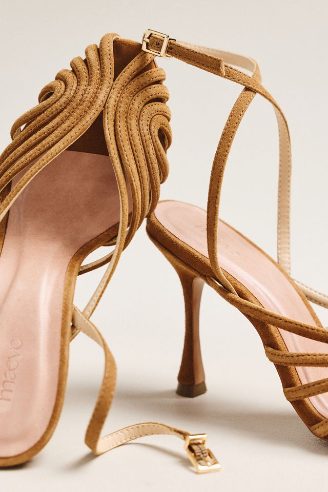 Maeve Cage Peep-Toe Ankle-Strap Heels #2