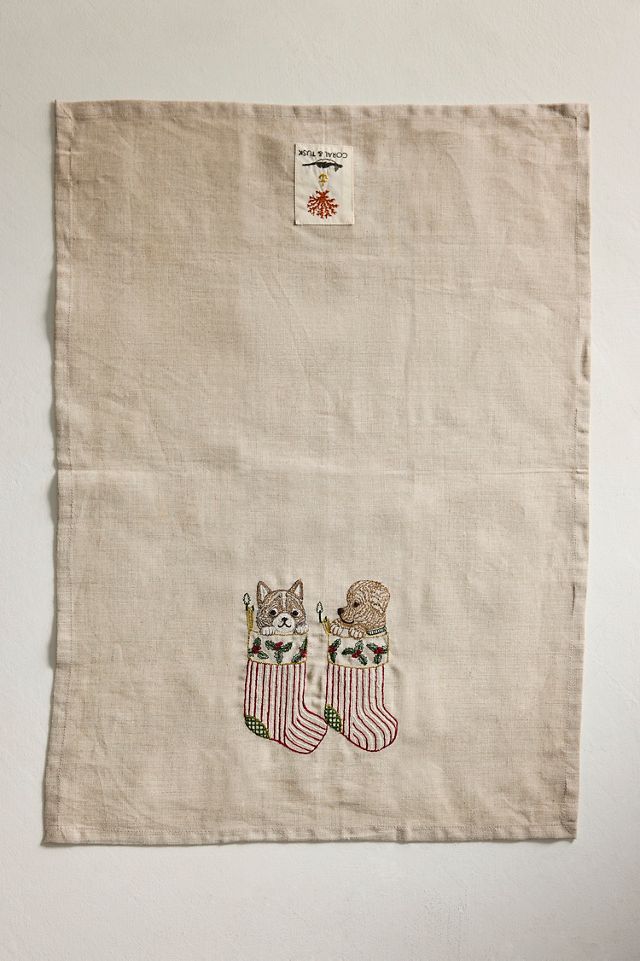 Coral & Tusk Stockings Dish Towel #2