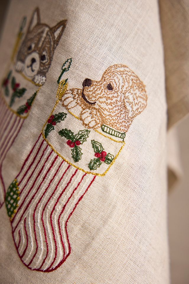 Coral & Tusk Stockings Dish Towel #1