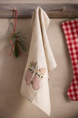 Coral & Tusk Stockings Dish Towel