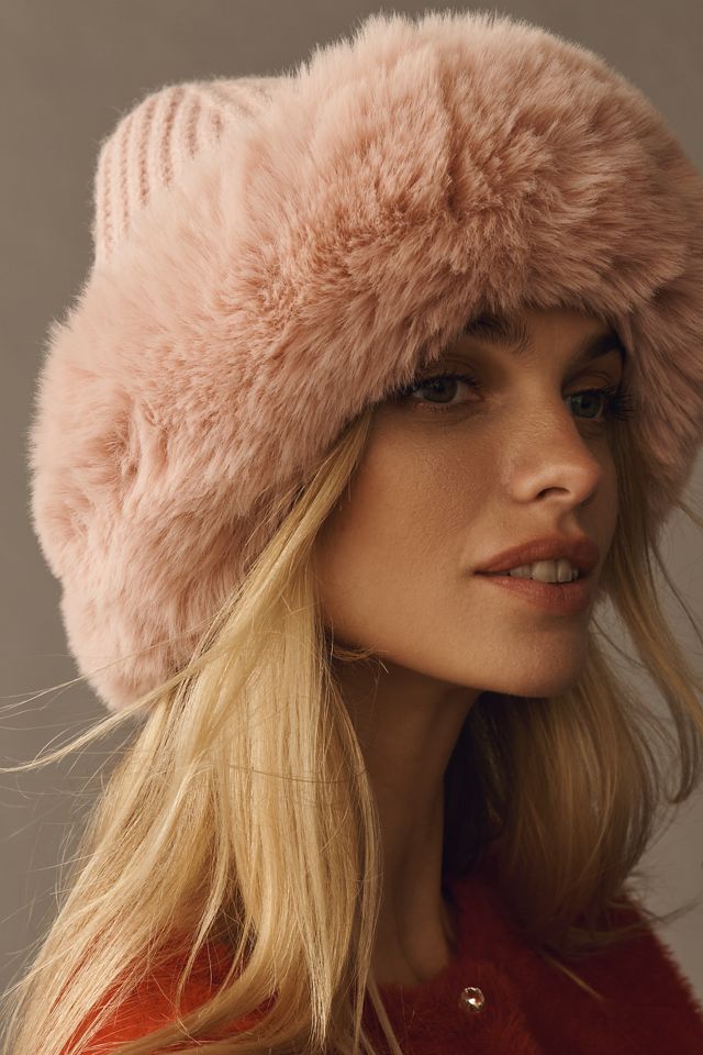 Faux Fur Knit Cloche Hat #2