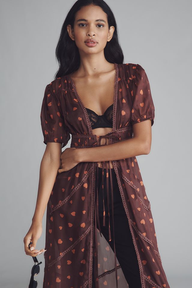 Forever That Girl Patterned Tie-Front Duster #2