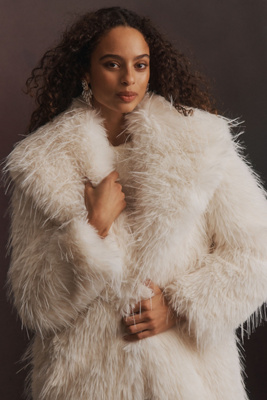 Elliatt Rylee Long Coat Jacket In White