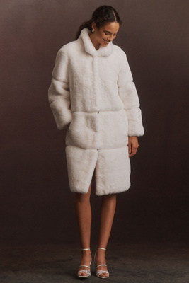 Elliatt Reagan Long Coat Jacket In White