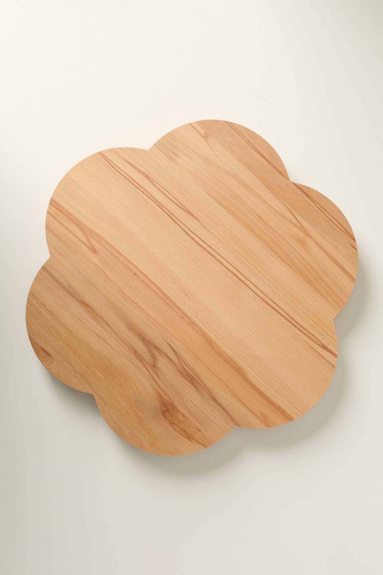 Wood Flower Lazy Susan - Camel, One Size