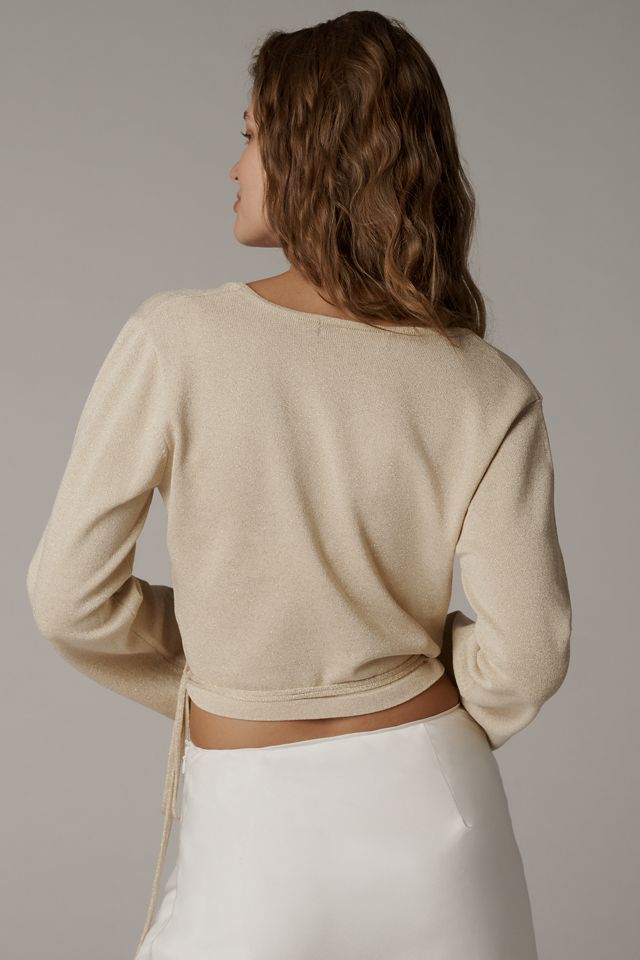 Flat White Shimmered Kimono Top #1