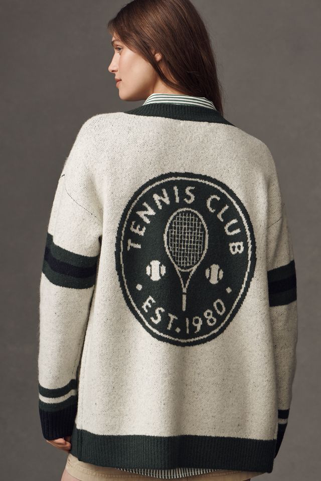 Flat White Game Day Cardigan Sweater #1