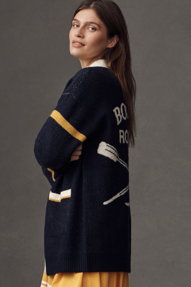 Flat White Game Day Cardigan Sweater | Anthropologie