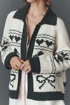 Bel Kazan Knitted Duck Icon Cardigan Sweater