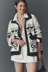 Bel Kazan Knitted Duck Icon Cardigan Sweater
