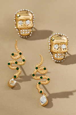 Baublebar Venom And Vibes Earring Set In Gold