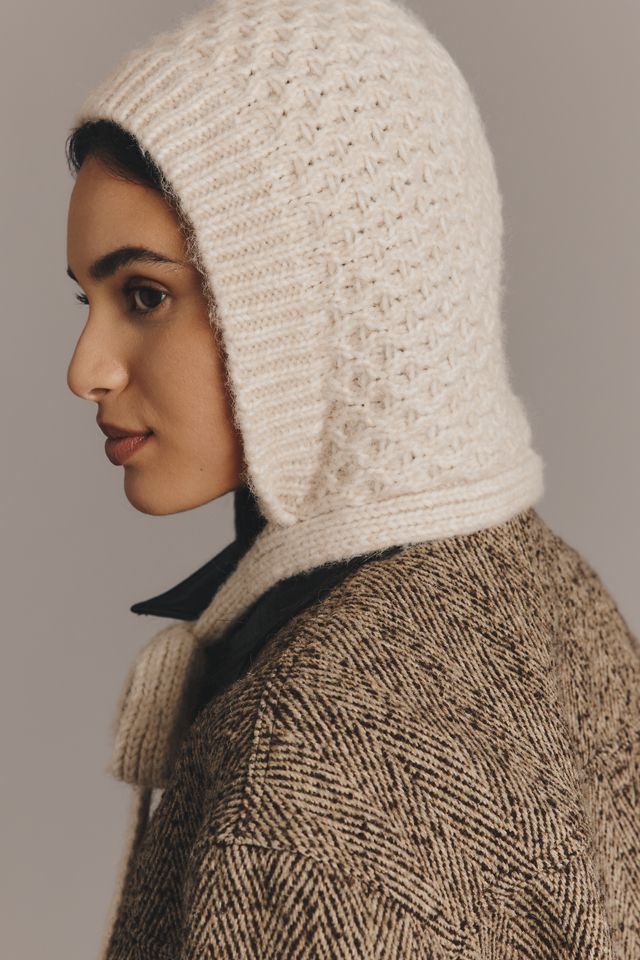 By Anthropologie Tie-Front Knit Hood #3