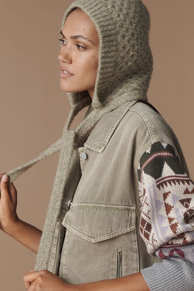 By Anthropologie Tie-Front Knit Hood | Anthropologie