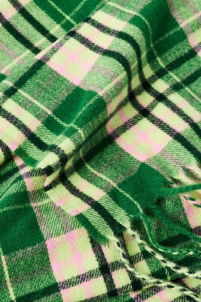 By Anthropologie Plaid Heritage Fringe Scarf #1