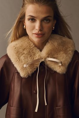 By Anthropologie Faux Fur Collar