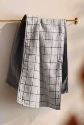 Check Organic Cotton Hand Towel