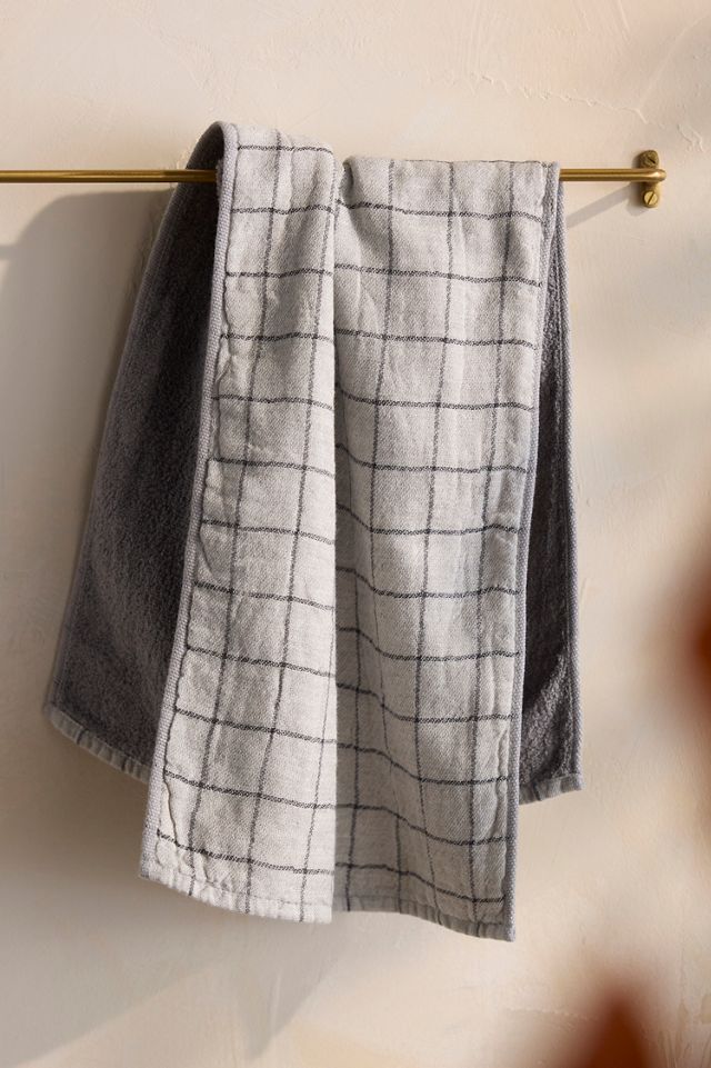 Check Organic Cotton Hand Towel