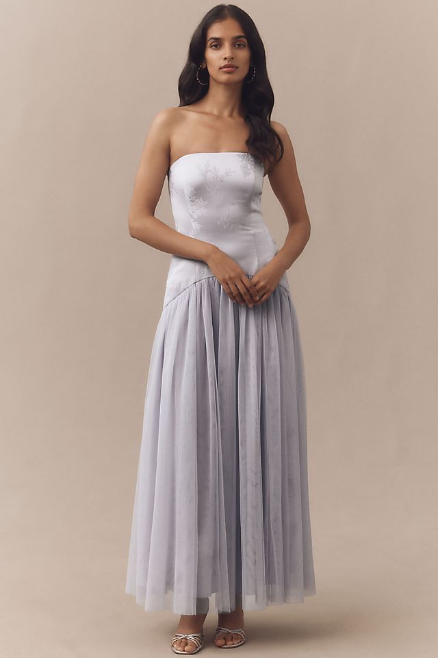corset dropped waist dress Strapless Satin Ball Gown Wedding Olvia Made with high Kadi White Cotton Poplin Drop