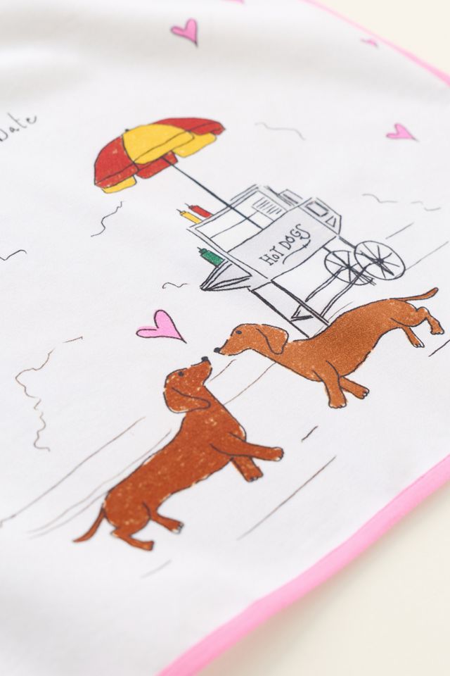 Noun New York Hot Dog Date Geschirrtuch #1