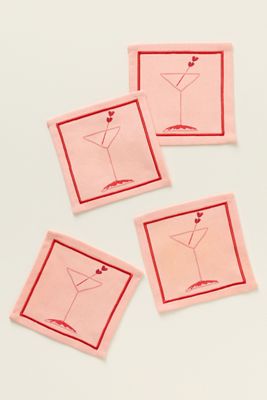 Be My Valentini Cocktail Napkins, Set of 4