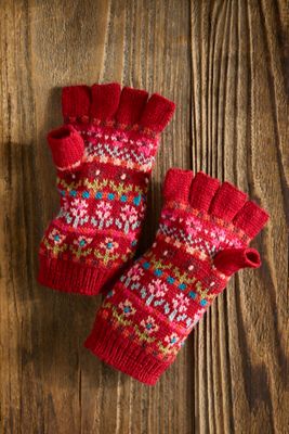 Tulip Wool Fingerless Gloves